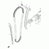 Схема узла: Цепь ГРМ & Натяжитель & Успокоитель для Suzuki GZ250 Marauder
