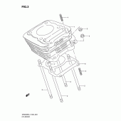 Схема узла: Цилиндр для Suzuki DR200 DR200SE