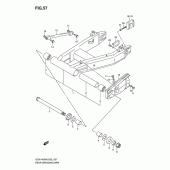 Схема узла: Задний рычаг (Маятник) для Suzuki GSX1400