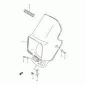 Схема вузла: Накладка фари (Model v/w/x) для Suzuki DR350