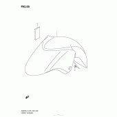 Схема вузла: Переднє крило для Suzuki AN650 Burgman (EU analogue of SkyWave)