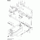 Схема вузла: Копірний вал & Вилки & Вал перемикання для Suzuki VL1500 Boulevard C90 BOSS