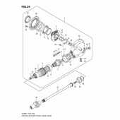 Схема узла: Редуктор & Карданный вал для Suzuki VL800 Intruder C800C/ Boulevard C50C