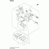 Схема узла: Задний тормозной суппорт для Suzuki GSX-R600