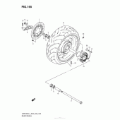 Схема вузла: Заднє колесо (Vzr1800L4 E33) для Suzuki VZR1800 Boulevard M109R