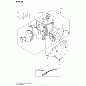 Схема вузла: Повітряний фільтр (Dr-Z400Sl3 E28) для Suzuki DR-Z400 DR-Z400S
