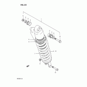 Схема вузла: Амортизатор задній (Model k) для Suzuki RM125