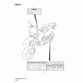 Схема вузла: Інформаційні наклейки для Suzuki DR-Z400 DR-Z400SM