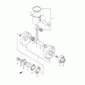 Схема вузла: Колінчастий вал & Поршень (Model m) для Suzuki RM250