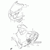 Схема вузла: Передній обтічник (Model p m18) для Suzuki GSX-R1100