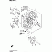 Схема вузла: Заднє колесо Suzuki RM-Z450