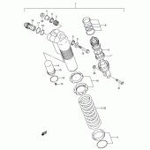 Схема вузла: Задній амортизатор (Model k5) для Suzuki RM-Z450