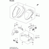 Схема узла: Задний фонарь (Стоп-сигнал) (Model k9/l0) для Suzuki VL800 Boulevard C50T