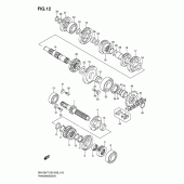 Схема узла: Трансмиссия для Suzuki RM125