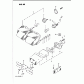 Схема вузла: Tail lamp - license lamp для Suzuki GSX-R1100