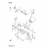 Схема узла: Копирный вал & Вилки & Вал переключения для Suzuki DR650 DR650SE