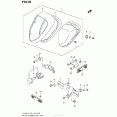 Схема вузла: Rear Fender (Vl800Cl4 E03) для Suzuki VL800 Boulevard C50C