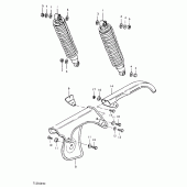 Схема вузла: Кожух ланцюгової передачі для Suzuki TS250