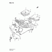Схема вузла: Передній бардачок для Suzuki AN400 Burgman (EU analogue of SkyWave)