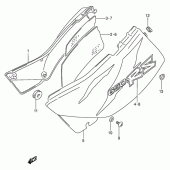 Схема вузла: Бічні панелі (Model t) для Suzuki DR650 DR650RSE