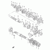 Схема вузла: Трансмісія для Suzuki GZ125 Marauder