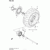 Схема вузла: Заднє колесо Suzuki VZR1800 Boulevard M109R BOSS