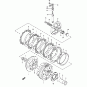 Схема вузла: Зчеплення Suzuki VL250 Intruder LC