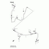 Схема узла: Задний тормозной шланг (An650k6/k7/k8/k9/l0) для Suzuki AN650 Burgman (EU analogue of SkyWave)