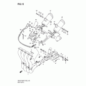 Схема вузла: Вихлопна система для Suzuki GSX-R1000