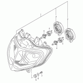Схема вузла: Фара (Model y/k1 e24) для Suzuki GSX-R750