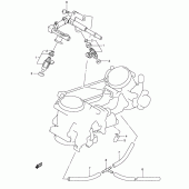 Схема вузла: Паливна рейка & Інжектор для Suzuki SV1000