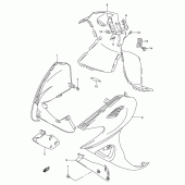 Схема узла: Нижние молдинги (Юбки) (Model y/k1) для Suzuki UC150 Epicuro