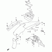 Схема узла: Заднее крыло (Model y/k1) для Suzuki DR-Z400 DR-Z400S