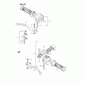 Схема вузла: Пульт керування рульовим (Model j) для Suzuki GSX1100