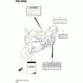 Схема вузла: Інформаційні наклейки (Gsx-R600L6 E03) для Suzuki GSX-R600