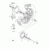 Схема вузла: Заднє колесо Suzuki RMX250