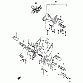 Схема вузла: Підніжки (Model t) для Suzuki GSF1200 Bandit