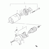 Схема узла: Стартер электрический (Model y) для Suzuki DR125