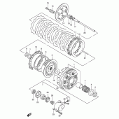 Схема вузла: Зчеплення для Suzuki VS600 Intruder 600