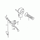 Схема узла: Левый пульт управления рулевой для Suzuki GSX750