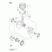 Схема вузла: Колінчастий вал & Поршень для Suzuki DR-Z400 DR-Z400SM