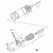 Схема вузла: Електричний стартер для Suzuki GSX600 Katana