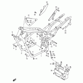 Схема вузла: Рама (Model l/m/n/p) для Suzuki VX800 VX800