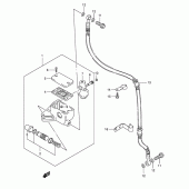 Схема вузла: Передній гальмівний циліндр Suzuki LS650 Boulevard S40