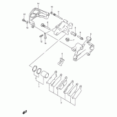 Схема вузла: Задній гальмівний супорт для Suzuki RMX250