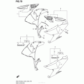 Схема вузла: Передній бічний обтічник Suzuki GSX-R1000