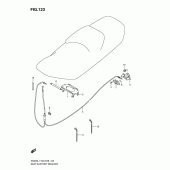 Схема вузла: Замок сидіння для Suzuki AN400 Burgman (EU analogue of SkyWave)