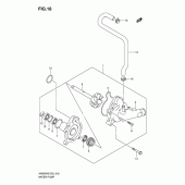 Схема вузла: Водяний насос для Suzuki AN650 Burgman (EU analogue of SkyWave)