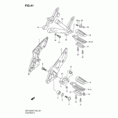 Схема вузла: Підніжки для Suzuki GSF1250 Bandit