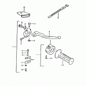 Схема узла: Правый пульт управления рулевой для Suzuki DR400